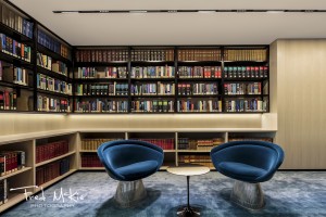 The knowledge centre at Corrs Chambers Westgarth, photographed by Fred McKie Photography for Electrolight to showcase a lighting project.